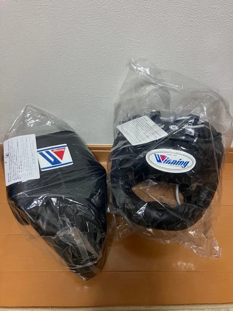 🥊 Winning Boxing Headgear FG-5000 & Cup Protector CPS-500 Set — Black (Size M) | NEW - Image 3